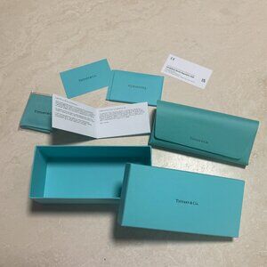 Tiffany & Co. Glasses Case w/ Gift Box, Certificate & Cleaning Cloth, NWOT